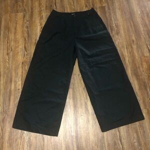 Madewell Harlow Wide Leg Pants Women's 6p High Rise in True Black Wash Linen